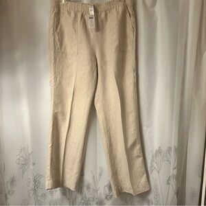 Chico's Cream Linen Trousers New with tags
